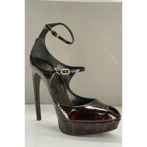 Alexander McQueen Key Hole Open Toe Platform Ankle Strap Sandal SZ 38 NIB $1095